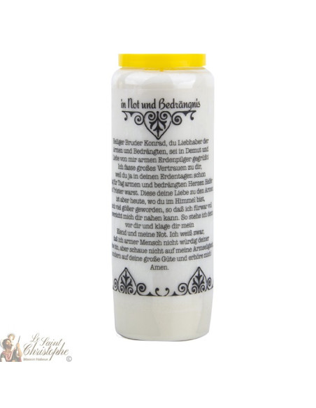 Bougie Neuvaine  à Saint Conrad - prière allemand