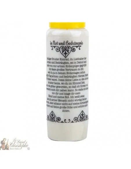 Bougie Neuvaine  à Saint Conrad - prière allemand