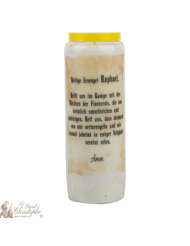 Bougie Neuvaine  à Saint raphael - prière allemand