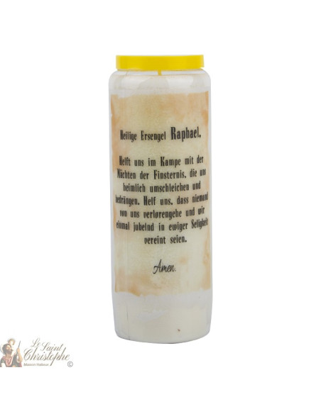 Bougie Neuvaine  à Saint raphael - prière allemand