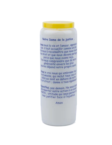 Bougie Neuvaine  à Notre Dame de Justice - prière français