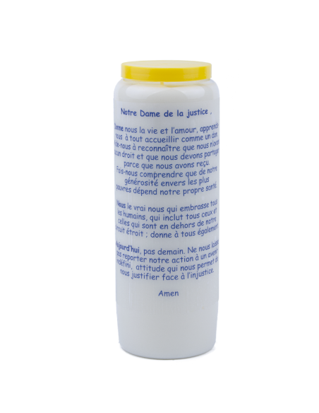 Bougie Neuvaine à Notre Dame de Justice - prière français