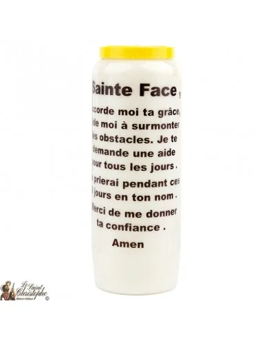 Bougie Neuvaine de la Sainte Face - prière Français