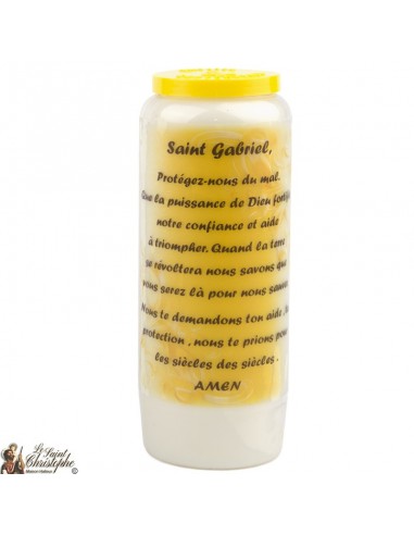 Bougie Neuvainede Saint Gabriel - prière Français