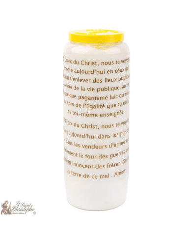 Bougie Neuvaine au Pape François modèle 2 - prière français