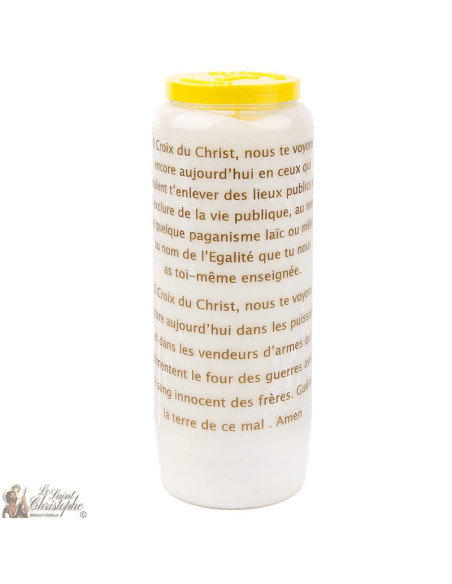 Bougie Neuvaine au Pape François modèle 2 - prière français