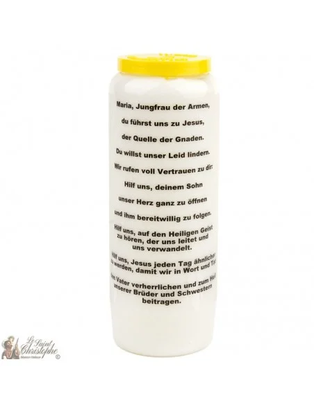 Bougie Neuvaineà la Vierge de Banneux  - prière  Allemand