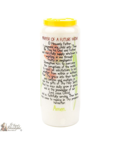 Bougie Neuvaine pour une future maman - prière anglais