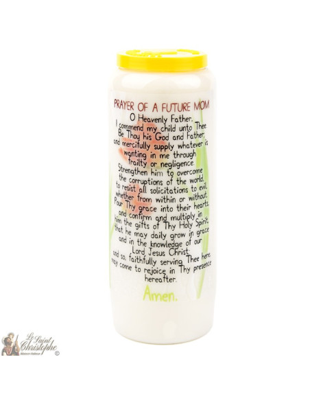 Bougie Neuvaine pour une future maman - prière anglais