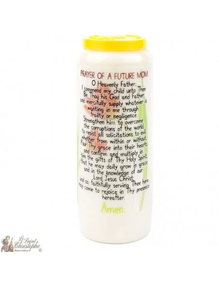 Bougie Neuvaine pour une future maman - prière anglais