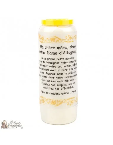 Bougie Neuvaine à Notre Dame d'Altagrace - prière français