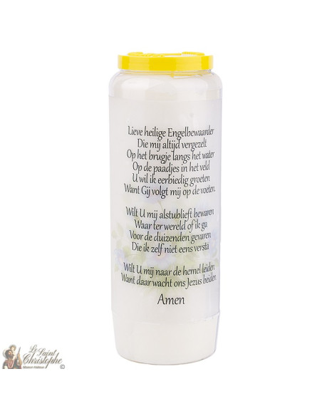 Bougie Neuvaine  à mon Ange gardien  - prière néerlandais