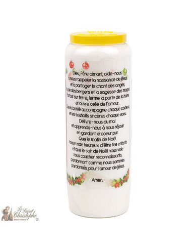 Bougie Neuvaine de  Noël - prière français