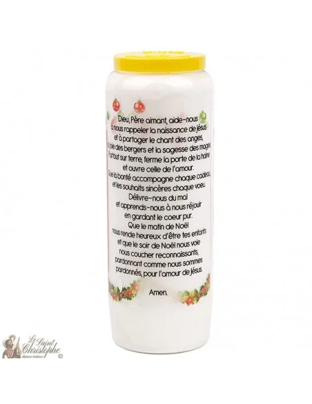 Bougie Neuvaine de  Noël - prière français