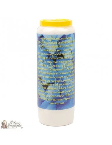 Bougie Neuvaine à la vierge de banneux modèle 2  - prière français