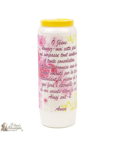 Bougie Neuvaine à Jésus modèle 3 - prière français