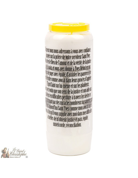 Bougie Neuvaine  à Saint Yves - prière français-