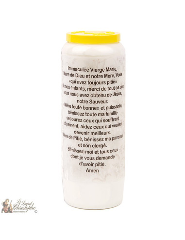 Bougie Neuvaine  à notre dame de la pitié  - prière français-