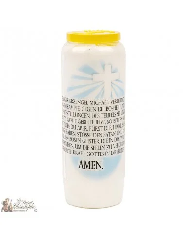 Bougie Neuvaine de  Saint Michel modèle 2 - prière allemand