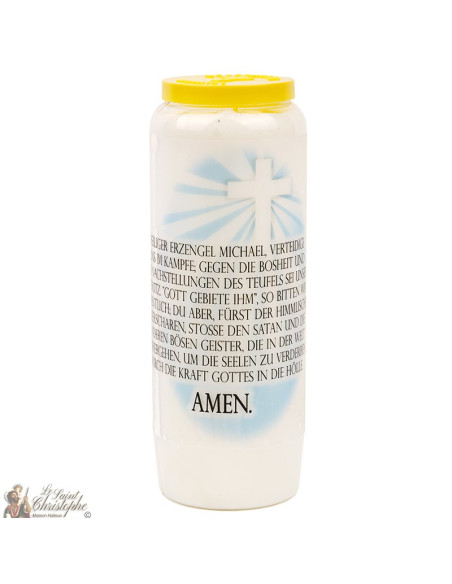Bougie Neuvaine de  Saint Michel modèle 2 - prière allemand