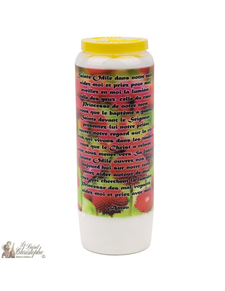 Bougie Neuvaine  à Sainte Odile  - prière français