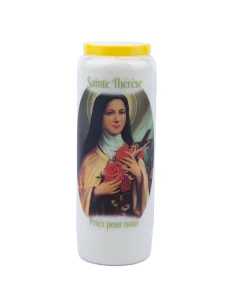 Bougie Neuvaine à Sainte Thérèse - prière français