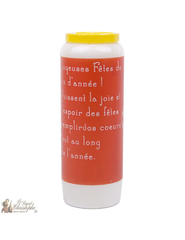 Bougie Neuvaine  de Noël  modèle 2 - prière français