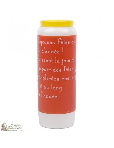 Bougie Neuvaine  de Noël  modèle 2 - prière français