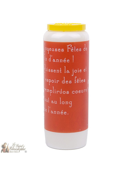 Bougie Neuvaine  de Noël  modèle 2 - prière français