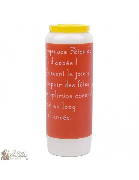 Bougie Neuvaine  de Noël  modèle 2 - prière français