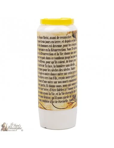 Bougie Neuvaine  avec prière pour les âmes du purgatoire - prière français