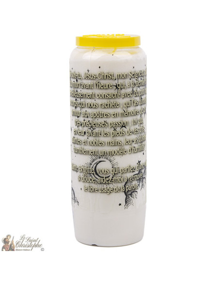 Bougie Neuvaine Sainte Brigitte - prière français