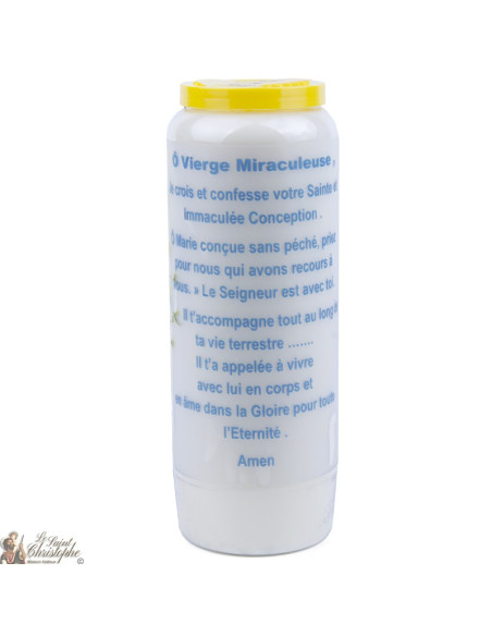Bougie Neuvaine à la Vierge Sainte  - prière français
