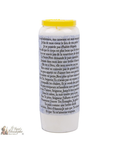 Bougie Neuvaine  à Sainte Sarah - prière français