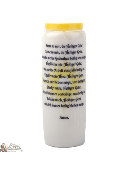 Bougie Neuvaine  au Saint Esprit- prière allemand