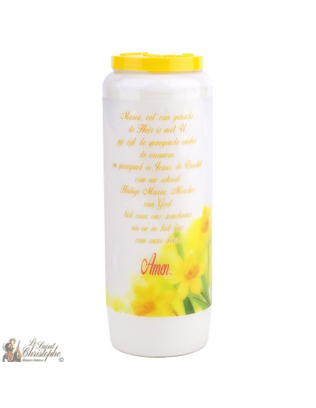 Bougie Neuvaine à la vierge marie modèle 3  - prière néerlandais
