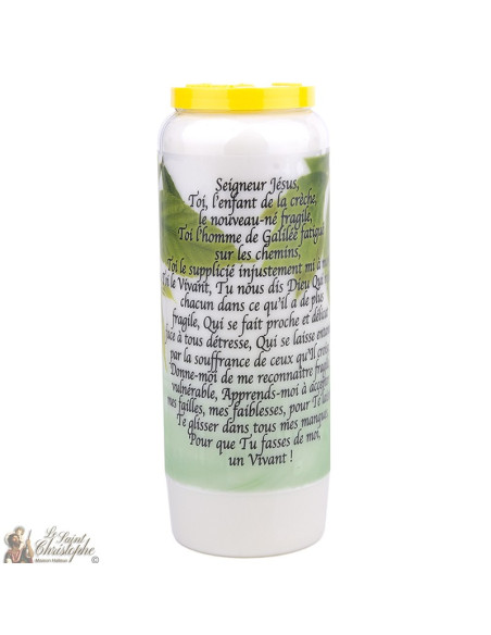 Bougie Neuvaine  à  Jésus modèle 2 - prière français