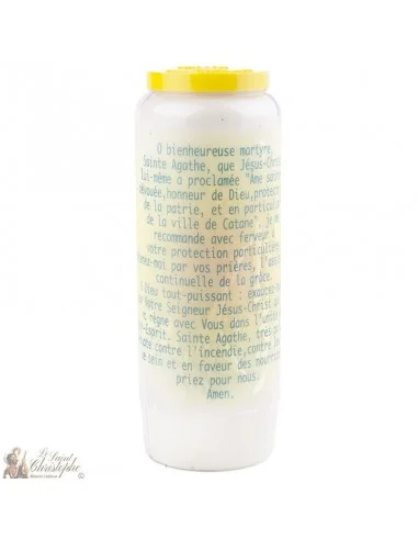 Bougie Neuvaine à Sainte Agathe - prière  Français