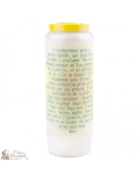 Bougie Neuvaine à Sainte Agathe - prière  Français