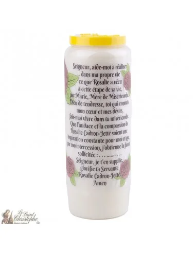 Bougie Neuvaine à Sainte Rosalie - prière  français