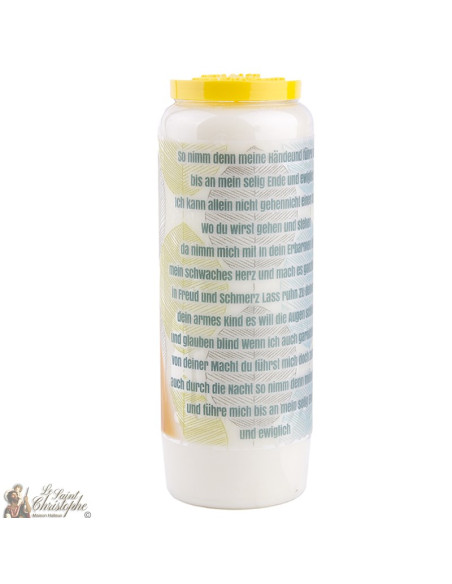 Bougie Neuvaine  les Mains jointes - prière  Allemand