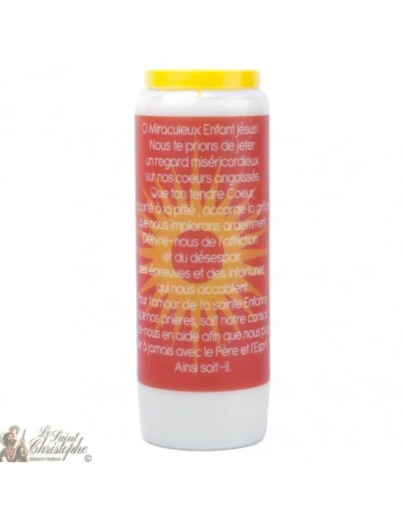 Bougie Neuvaine au Petit Jésus de Prague -2- prière Français