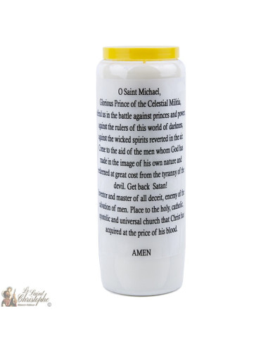 Bougie Neuvaine  à Saint Michel - prière Anglais