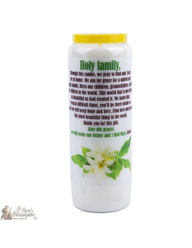 Bougie Neuvaine à Sainte Famille - prière Anglais