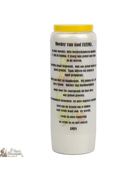 Bougie Neuvaine  à Fatima - prière néerlandais
