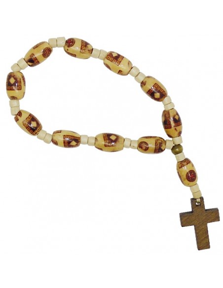 Bracelet dizaine en bois élastique