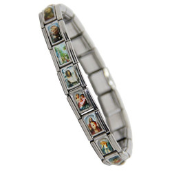 Armband Heiligen Protektoren versilbertes Metall