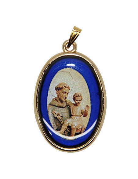 Médaille Vierge Enfant Entourée 18 Carats 23 mm