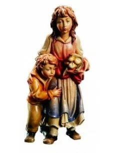 Herder met kind - houten beeldje 6 cm