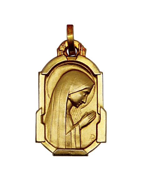 Medaglia Vergine Maria placcata oro